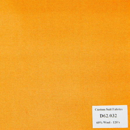  D62.032 Kevinlli V4 - Vải Suit 60% Wool - Cam Trơn